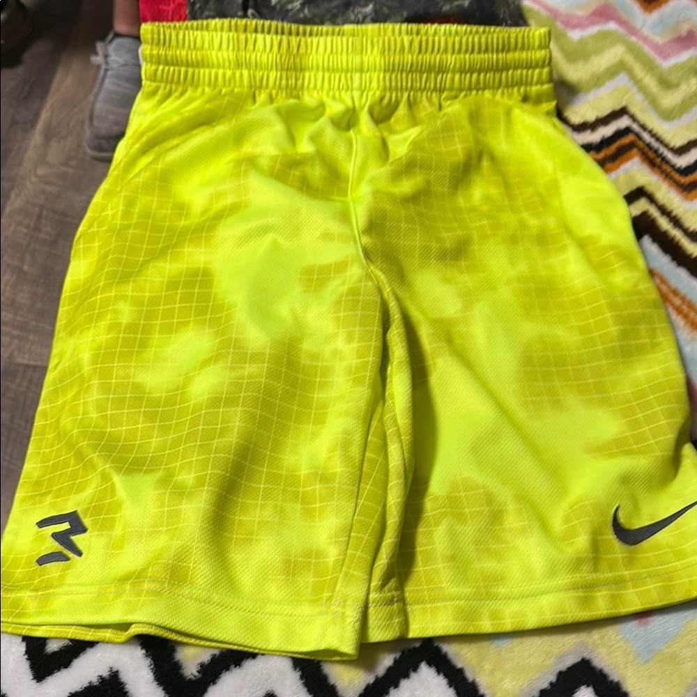 Nike Fluorescent Yellow Sports Shorts